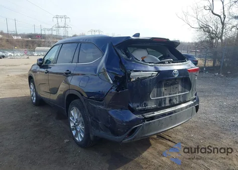 2021 Toyota Highlander Hybrid Limited из США, поврежденный, VIN 5TDXBRCH7MS066482